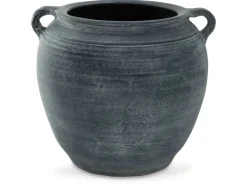 Meadie Tall Vase In Distressed White