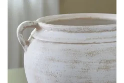 Meadie Tall Vase In Distressed White