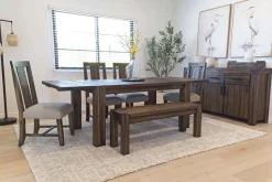 Meadow Dining Bench In Gray