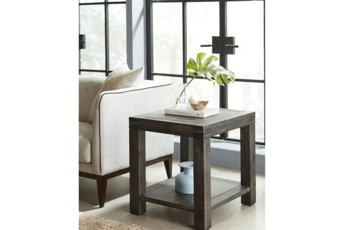 Meadow End Table In Brick Brown