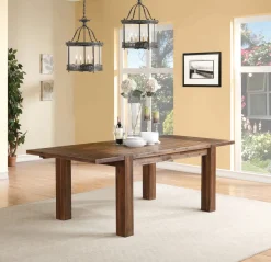 Meadow Extendable Dining Table & 4 Chairs In Brown