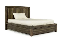 Meadow Panel Bed W/ Storage In Brown, Full