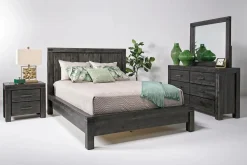 Meadow Panel Bed W/ Storage In Brown, Full