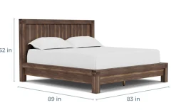 Meadow Panel Bed W/ Storage In Brown, Full