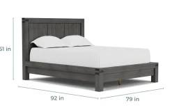 Meadow Panel Bed W/ Storage In Brown, Full