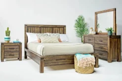 Meadow Panel Bed W/ Storage In Brown, Full