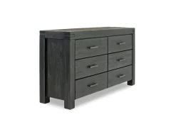 Meadow Panel Storage Bed, Dresser, Mirror & Nightstand In Gray, Full