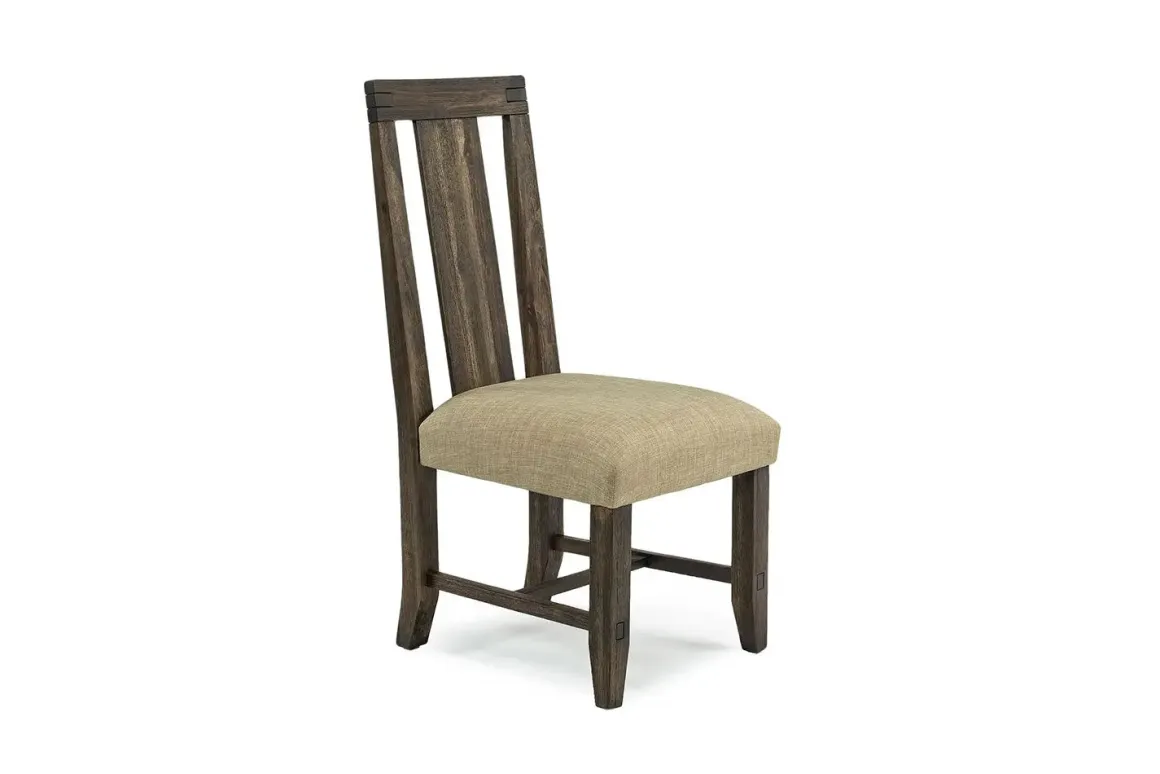 Meadow Side Chair In Brown, Upholstered