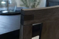 Meadow Side Chair In Brown, Upholstered