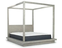 Melbourne Canopy Bed, Dresser, Mirror, Nightstand In Brown Mel, Queen