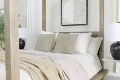 Melbourne Canopy Bed In Mineral, Queen