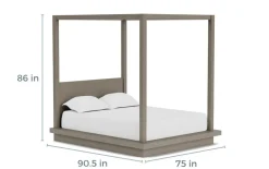 Melbourne Canopy Bed In Mineral, Queen