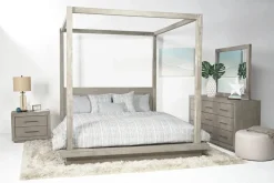 Melbourne Canopy Bed In Mineral, Queen