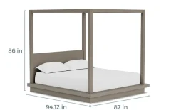 Melbourne Canopy Bed In Mineral, Queen