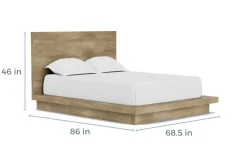 Melbourne Panel Bed, Dresser, Mirror & Nightstand In Brown Mel, Full