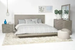 Melbourne Panel Bed, Dresser, Mirror & Nightstand In Brown Mel, Full