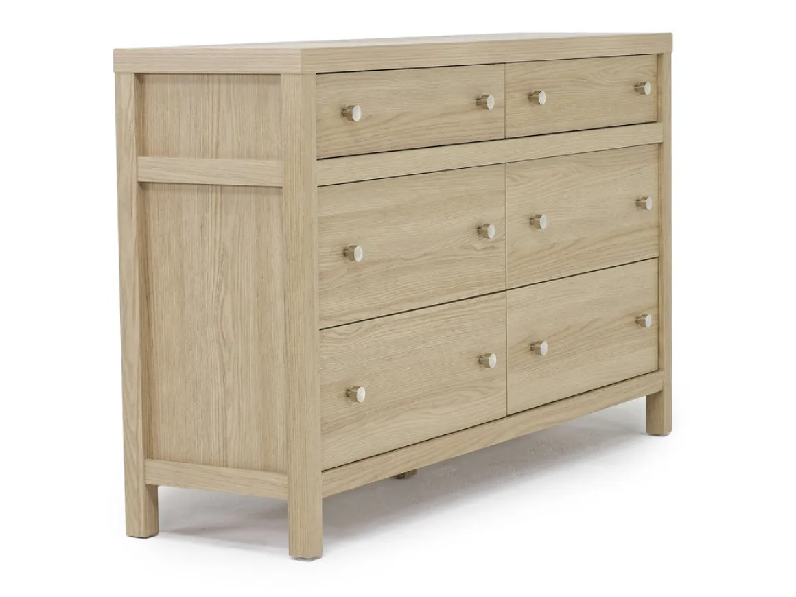 Merrifield Panel Bed, Dresser, Mirror & Nightstand In Pecan Sandy, Twin