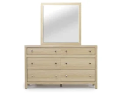 Merrifield Panel Bed, Dresser, Mirror & Nightstand In Pecan Sandy, Twin