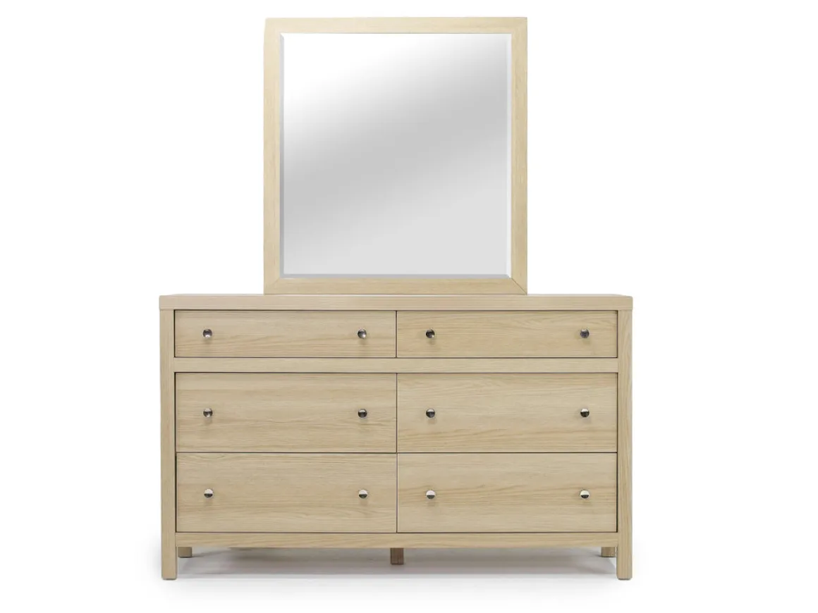 Merrifield Panel Bed, Dresser, Mirror & Nightstand In Pecan Sandy, Twin