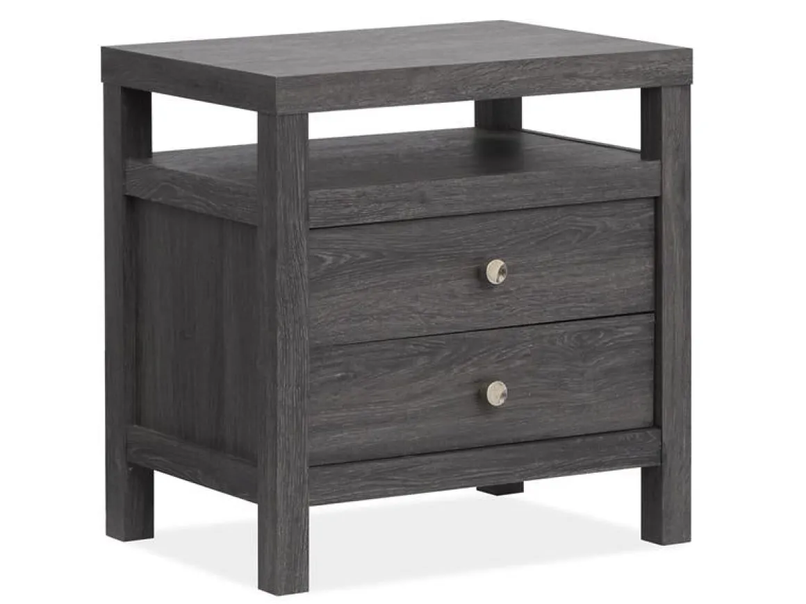 Merrifield Panel Bed, Dresser, Mirror & Nightstand In Pecan Sandy, Twin