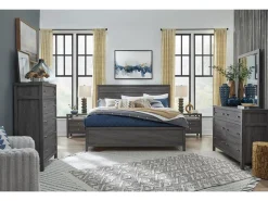 Merrifield Panel Bed In Pecan Sandy, Twin