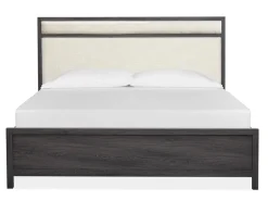 Merrifield Upholstered Bed In Raisin Black, Twin
