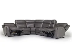 Mia 6 Piece 2 Power Sectional In Gray