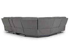 Mia 6 Piece Reclining Sectional W/ Armless Recliner In Gray