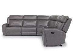 Mia 6 Piece Reclining Sectional In Gray
