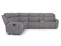 Mia 6 Piece Reclining Sectional In Gray