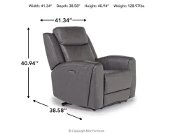 Mia 2 Power Recliner In Gray