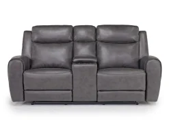 Mia Reclining Sofa & Console Loveseat In Gray