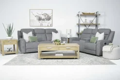Mia Reclining Sofa In Gray