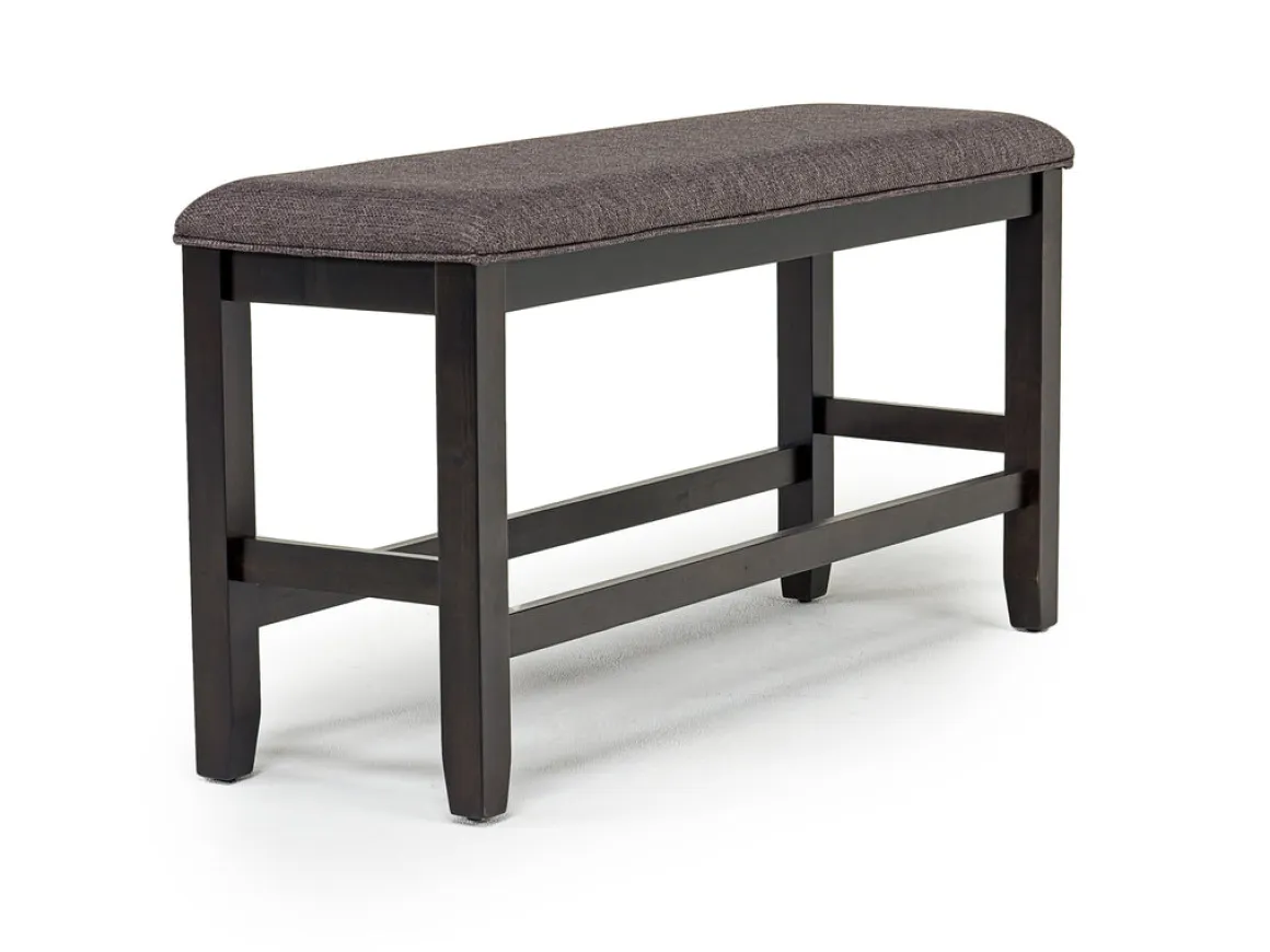 Miami Adjustable Dining Table, 4 Stools & Bench In Gray