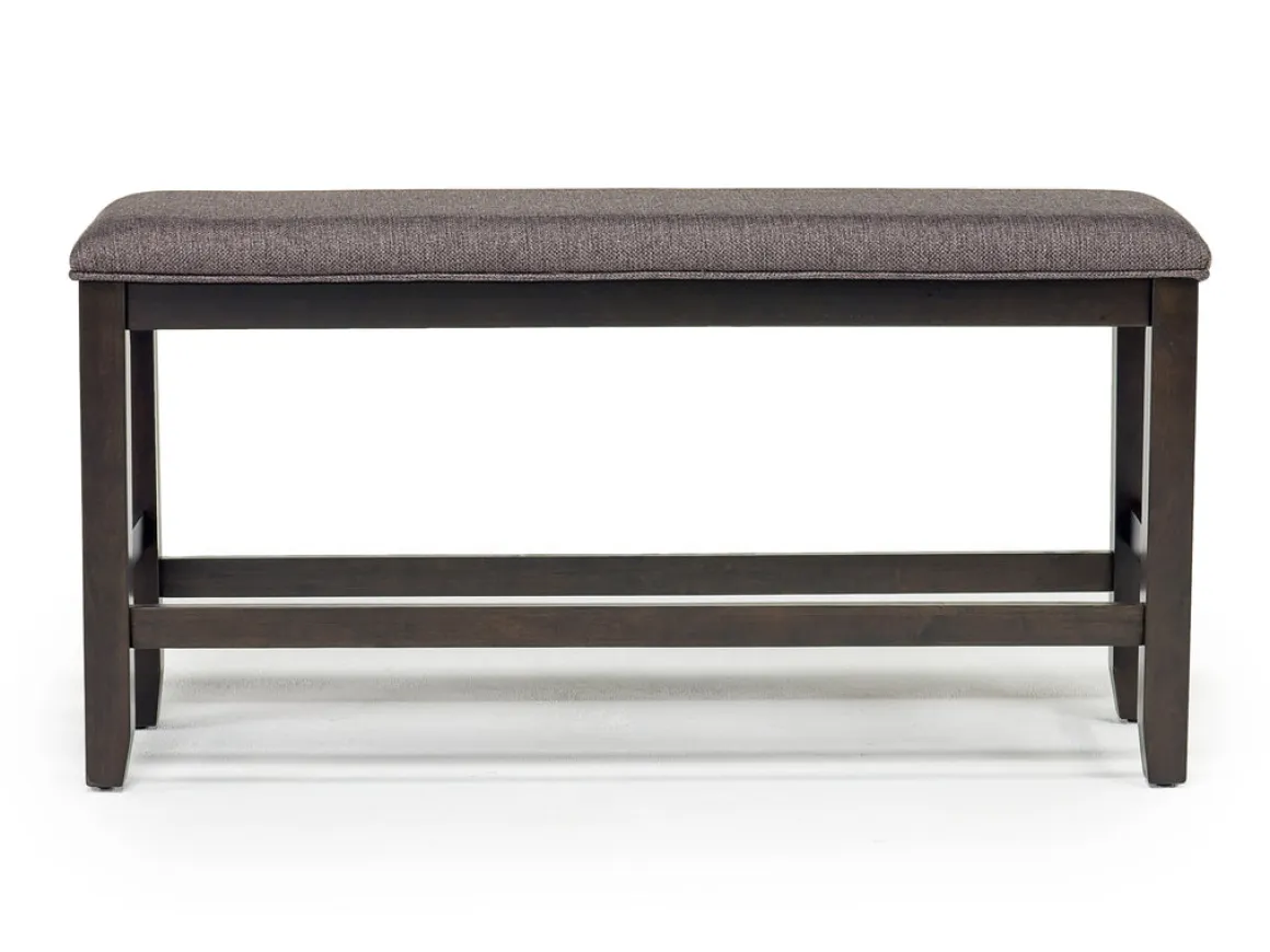 Miami Adjustable Dining Table, 4 Stools & Bench In Gray