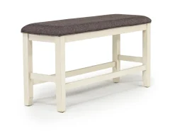 Miami Adjustable Dining Table, 4 Stools & Bench In Gray