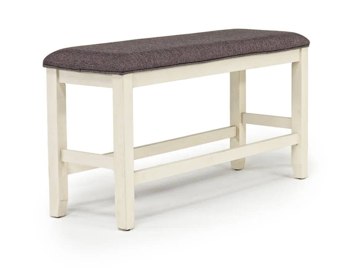 Miami Adjustable Dining Table, 4 Stools & Bench In Gray