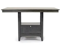 Miami Adjustable Dining Table, 4 Stools & Bench In Gray