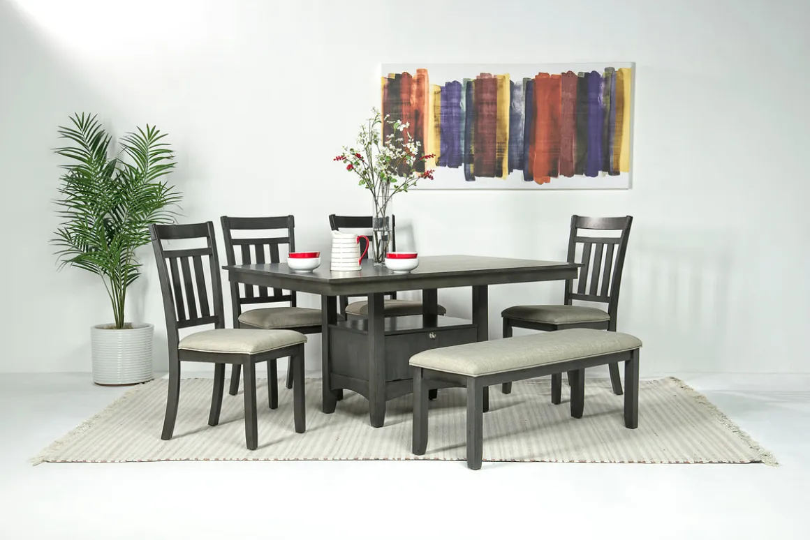 Miami Adjustable Dining Table In Gray