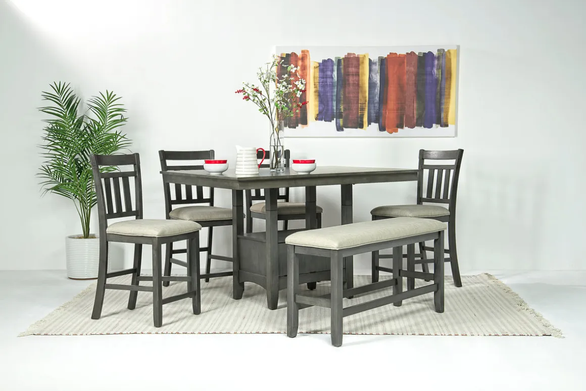 Miami Adjustable Dining Table In Gray
