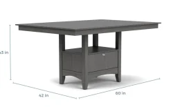 Miami Adjustable Dining Table In Gray