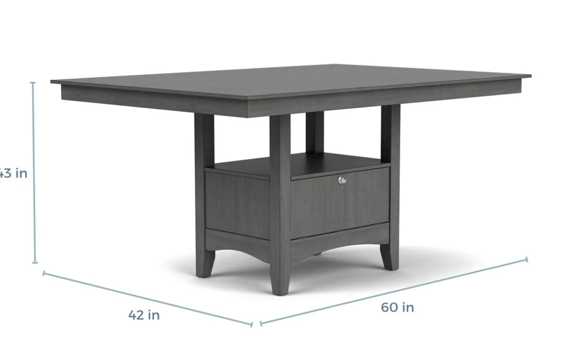 Miami Adjustable Dining Table In Gray