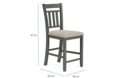 Miami Counter Height Stool In Gray