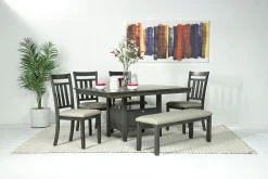 Miami Dining Bench In Gray