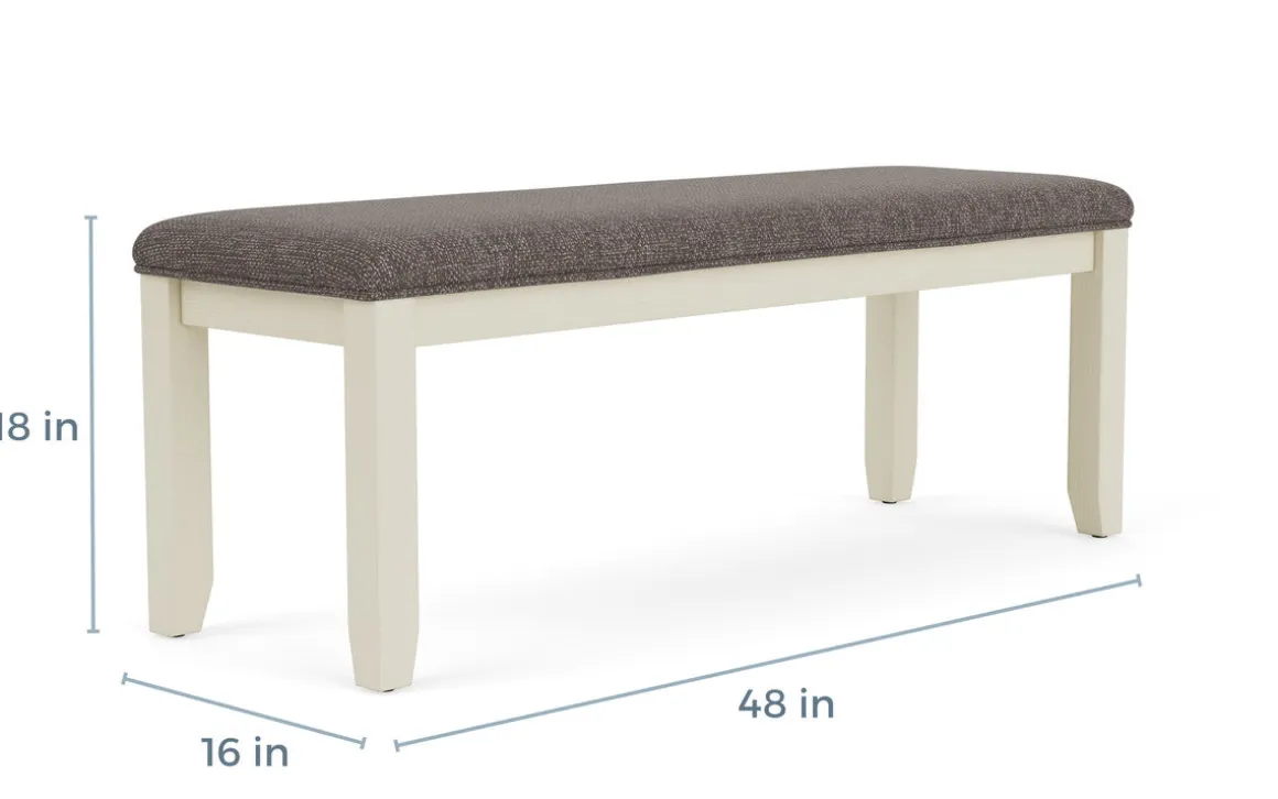 Miami Dining Bench In Gray