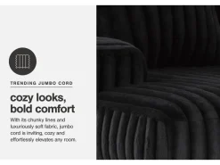 Midnight Madness 4 Piece Chaise Sectional In Onyx, Right Facing