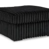 Midnight Madness Ottoman In Onyx
