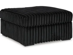 Midnight Madness Ottoman In Onyx