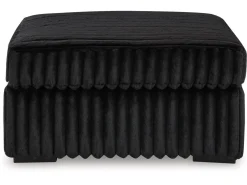 Midnight Madness Ottoman In Onyx