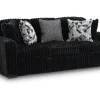 Midnight Madness Sofa & Loveseat In Onyx